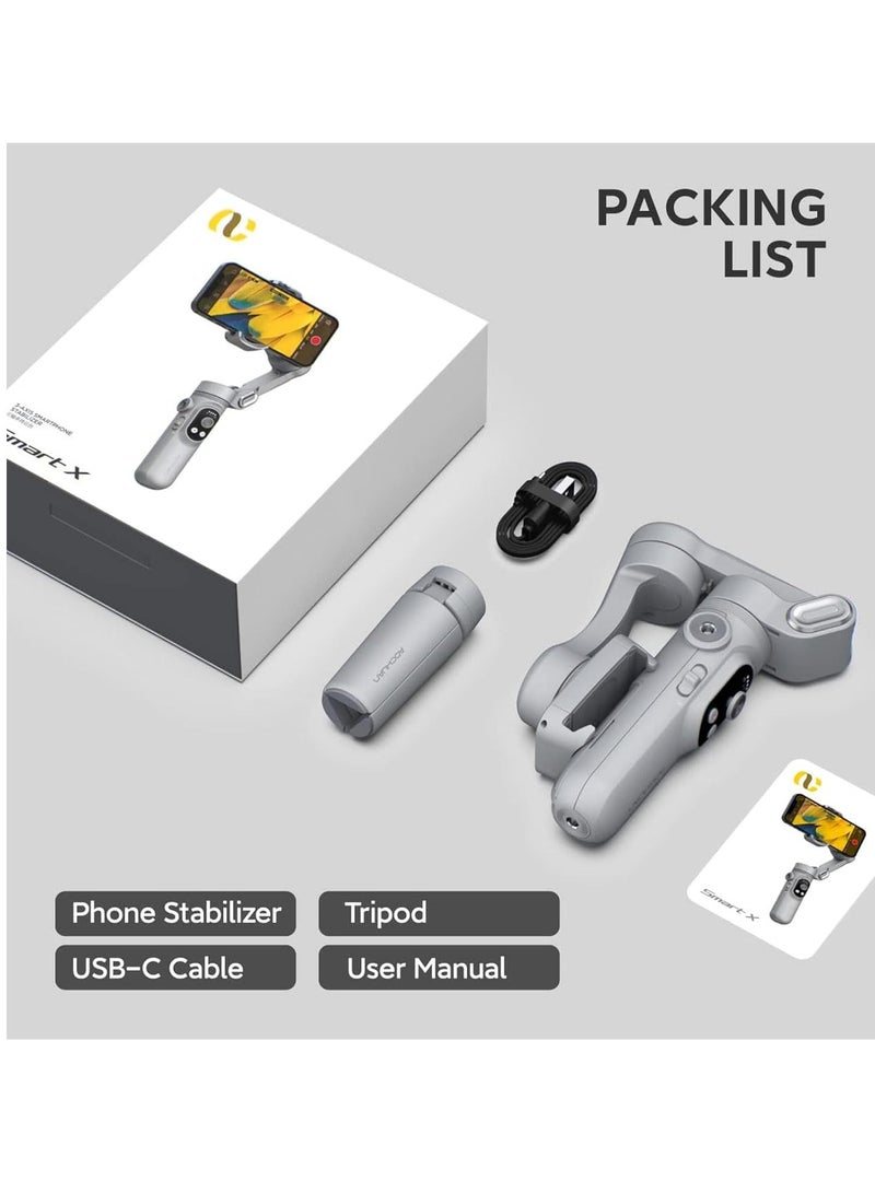 Gimbal Stabilizer Handheld Foldable 3-Axis Gimble for iPhone 15 14 13 Pro Max & Android Phone Stabilizer for Video Recording - Image 1