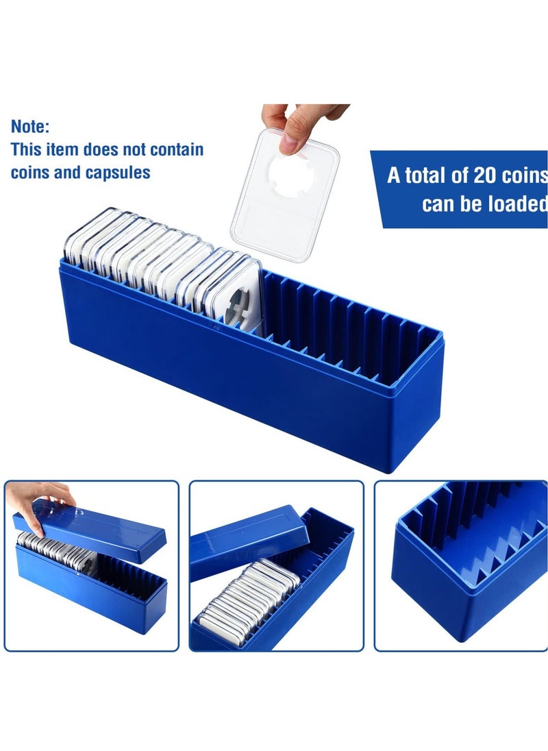 Plastic Coin Storage Box Keep Your Coins Safe and Secure Holds 20 Slab Coin Holders for PCGS NGC PCCB PMG