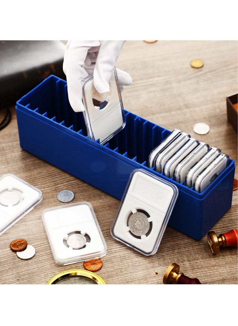 Plastic Coin Storage Box Keep Your Coins Safe and Secure Holds 20 Slab Coin Holders for PCGS NGC PCCB PMG