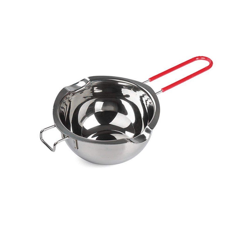 SONGZIMING Stainless Steel Double Boiler Pot with Heat Resistant Handle for Melting Chocolate Candy and Candle Making 188 Steel 2 Cup Capacity Universal Insert
