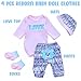 OYESY Reborn Baby Dolls Clothes Accessories Pink Outfit for 1722 Inch Reborn Newborn Baby Clothing Set Super Cute Bear Love 4pcs Set - Image 4