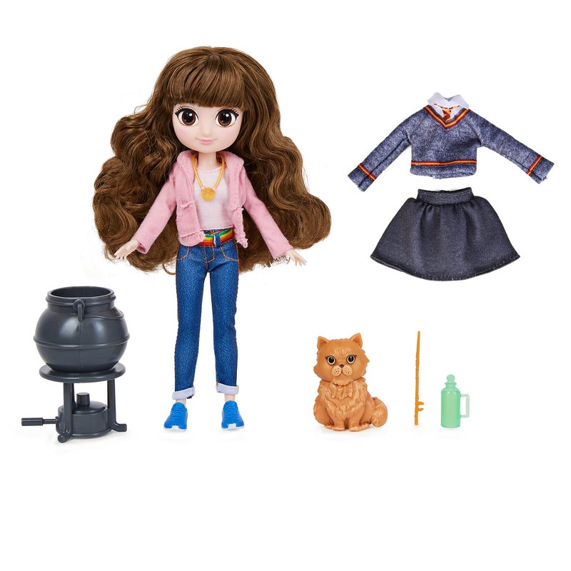 Wizarding World Harry Potter, 8-inch Brilliant Hermione Granger Doll Gift Set with 5 Accessories and 2 Outfits, Kids Toys for Ages 6 and up - Image 5