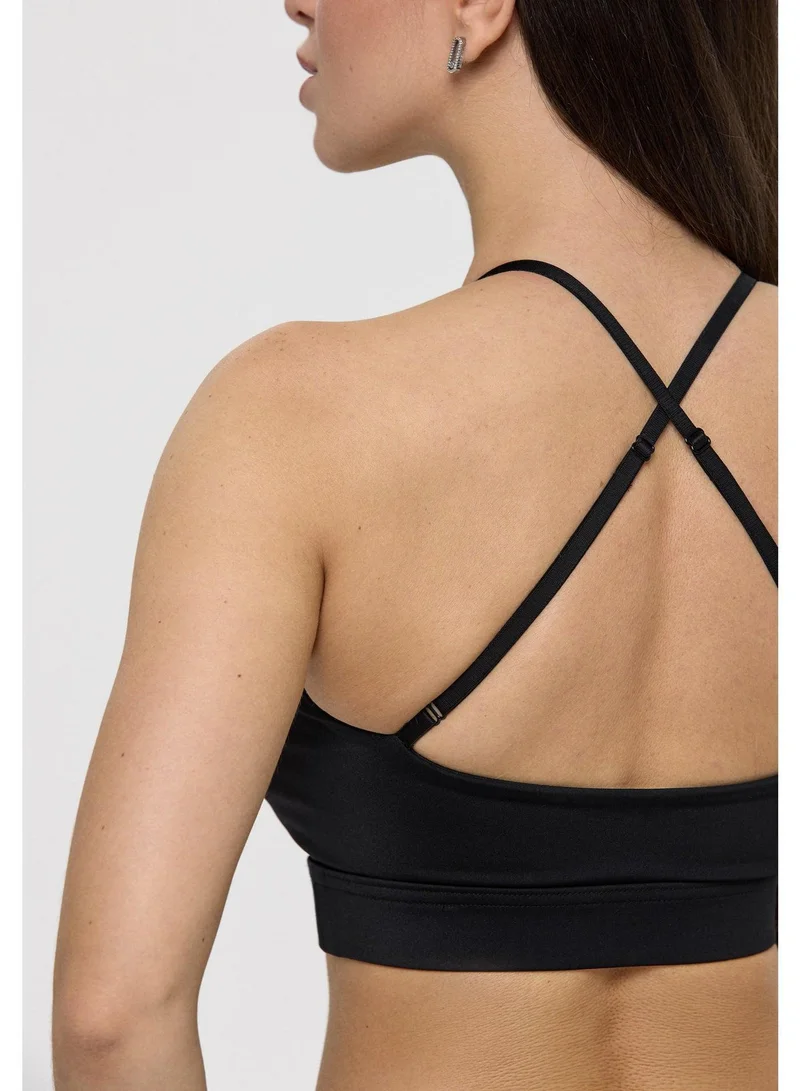 Bona Fide Bona Fide X Top Black Tummy Control Sports Bra for Women for Women | Best Price UAE