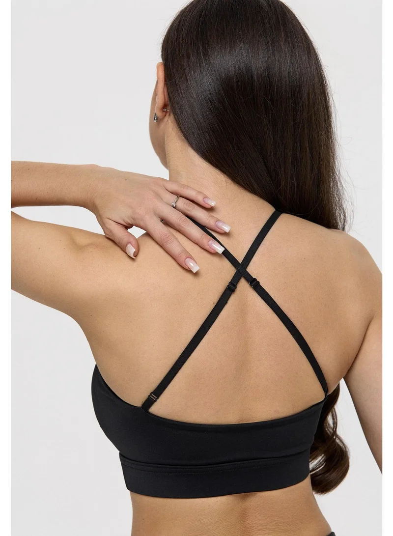 Bona Fide Bona Fide X Top Black Tummy Control Sports Bra for Women for Women | Best Price UAE