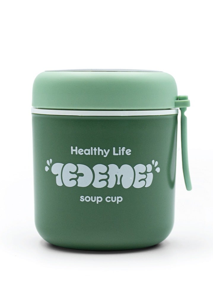 Beram Wheat Straw Soup Box, 510ml, Soup Bowls, Compartment Containers, Tiffins for Daily Use, Reusable Lunch Bags, Leak Proof, With Cutlery - Image 1