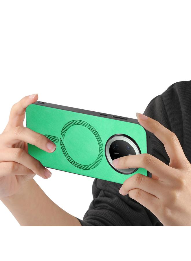 S-TOP Case For Huawei Mate 70 Solid Color Retro Magsafe PU Back Cover Phone Case - Image 3