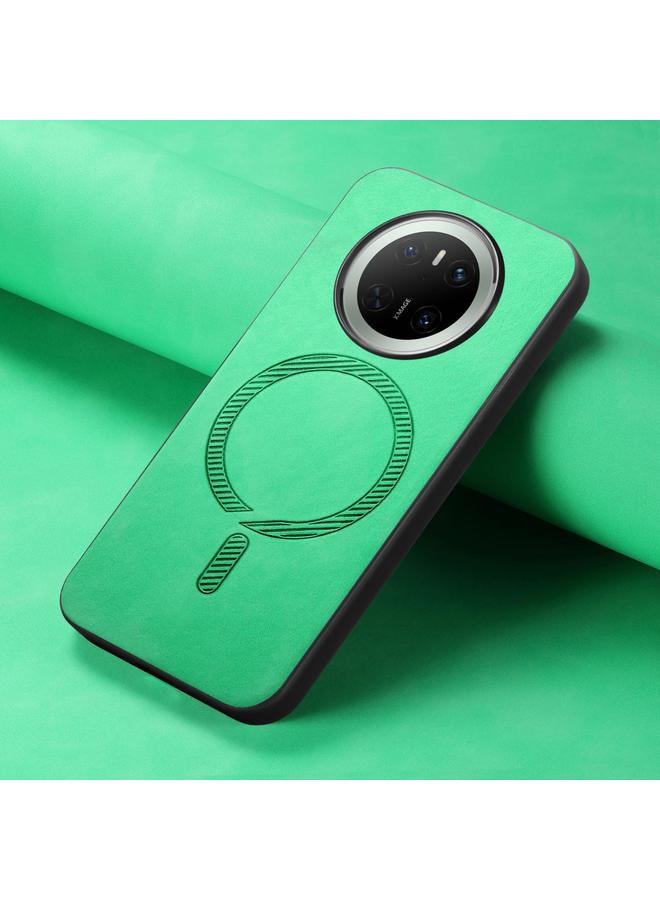 S-TOP Case For Huawei Mate 70 Solid Color Retro Magsafe PU Back Cover Phone Case - Image 4