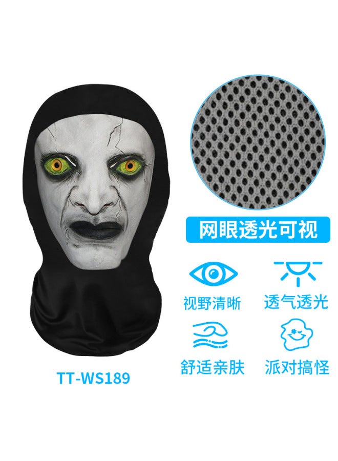 Scream Horror Funny Headgear Mesh Breathable Skull Ghost Face Mask Halloween Party Parody Mask