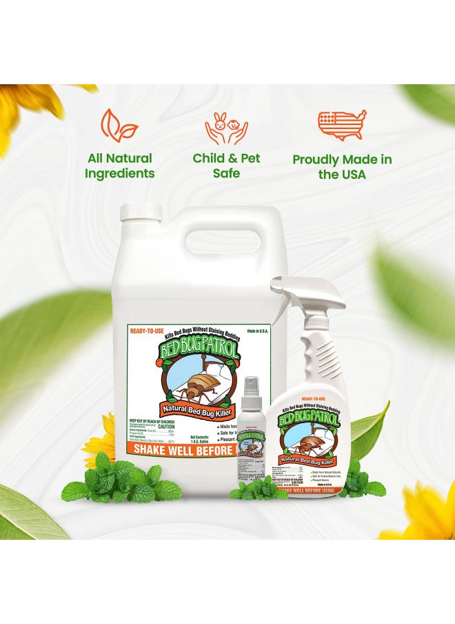 Bed Bug Patrol Bed Bug Patrol Natural Bed Bug Killer Spray, Child & Pet Friendly, Non-Toxic, Suitable for Home, Office, Vehicles, Mattresses & Furniture, 1 Gallon - 128oz (Refill) - Bug Spray Bed Bug Spray - Bug Bye  - Image 3