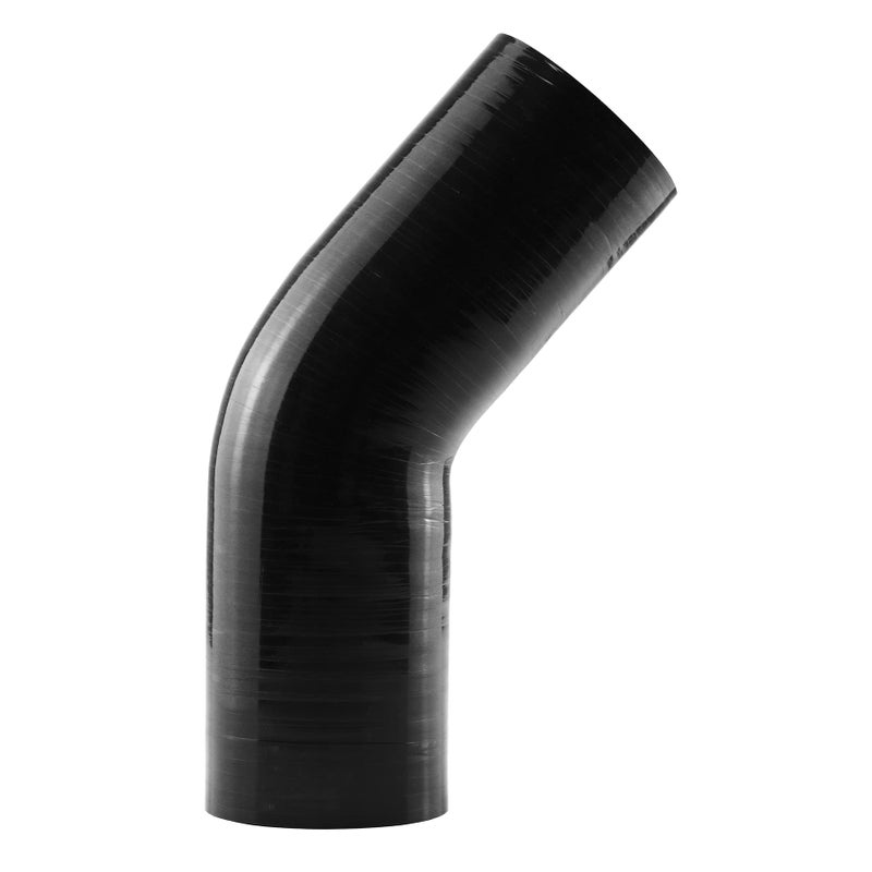 Ucreative 45 Degree 4-Ply 5MM Thickness High Performance Elbow Silicone Hose Coupler Black (3 inch (76mm))
