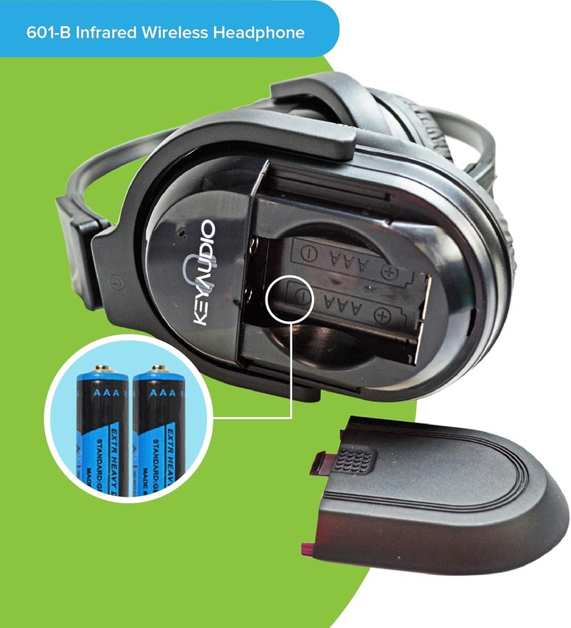 Key Audio RP Accessories IR-601B Infrared Wireless Headphones - Set of 4 - Image 3