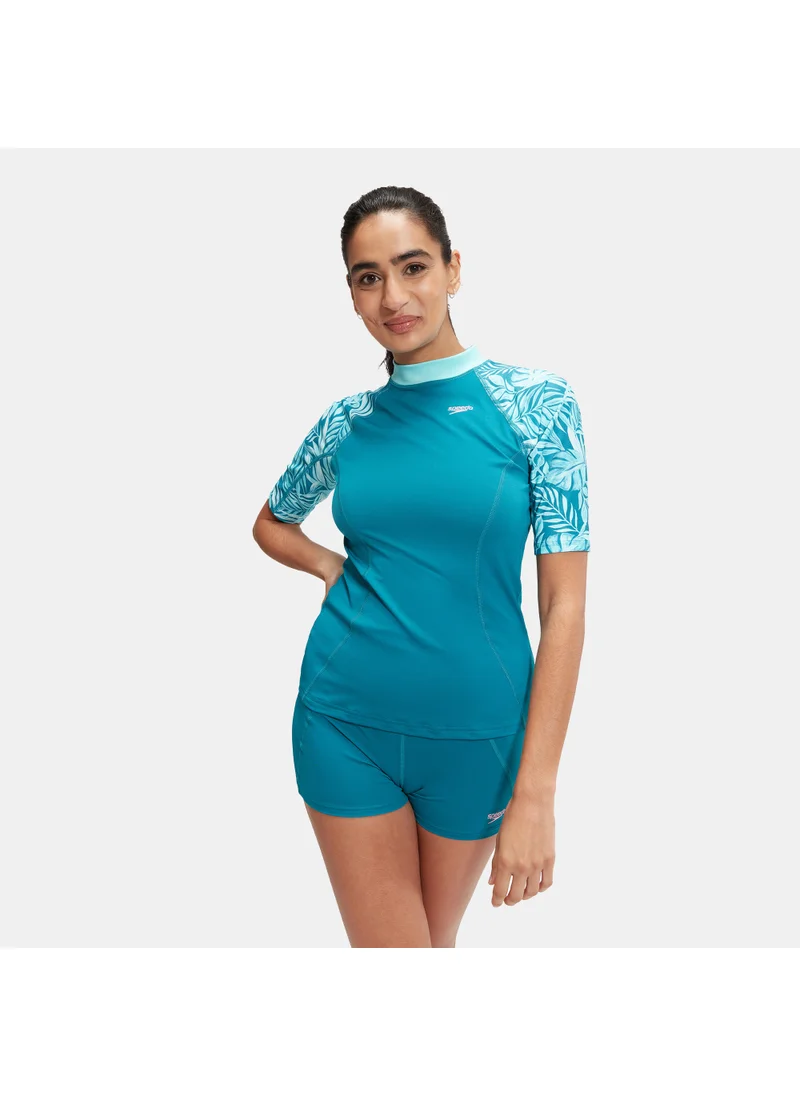 speedo Women's Printed Swimming Rashguard