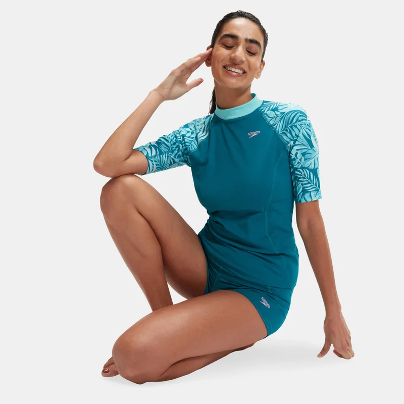 speedo Women's Printed Swimming Rashguard