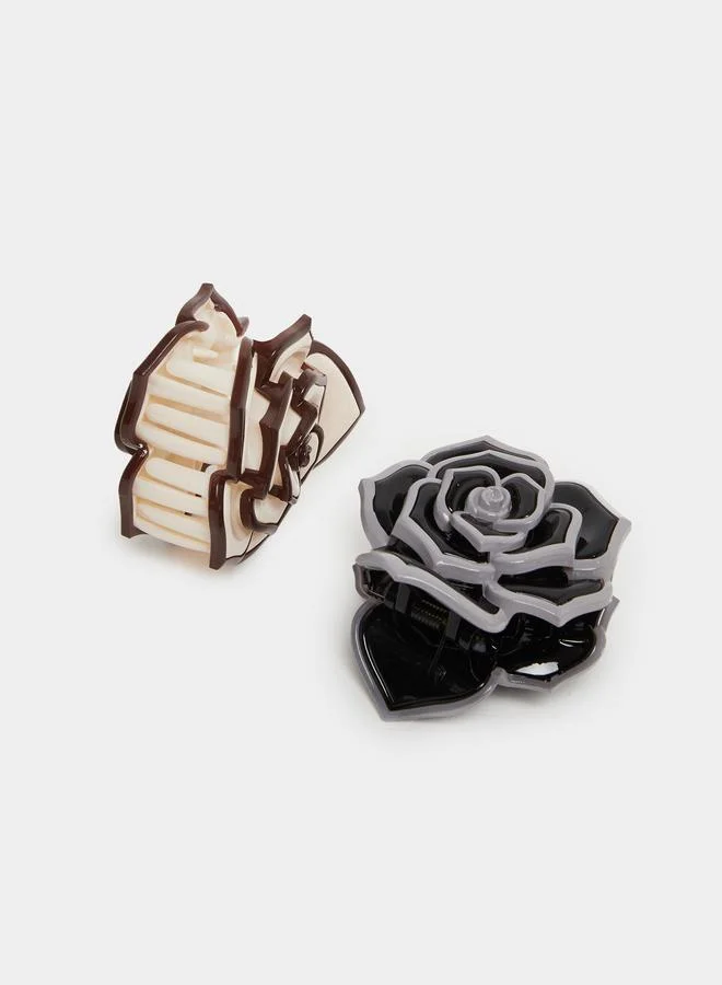 Styli Styli Set of 2 - Floral Hair Claw