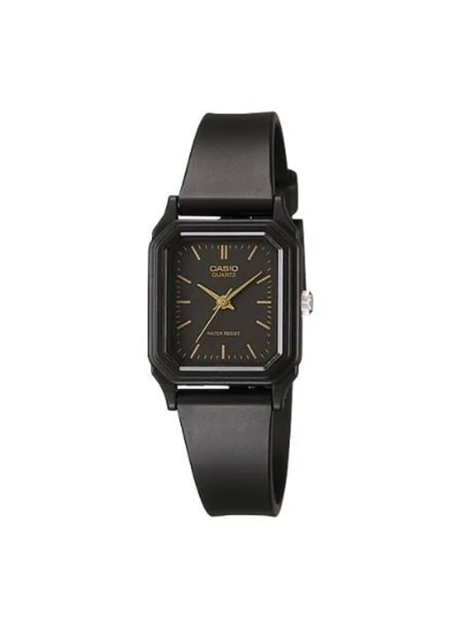 CASIO Women's Analog Display Watch With Black Leather Strap - LQ-142-1E