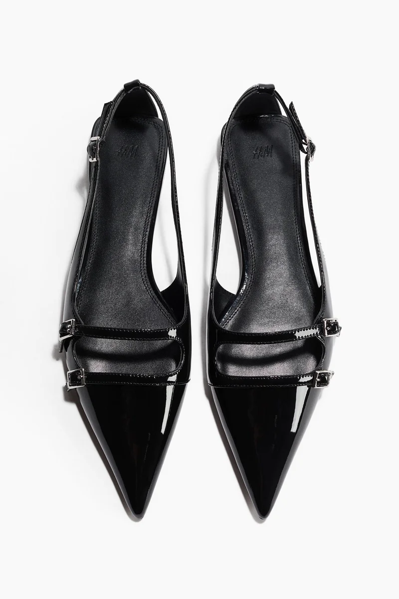 H&M Patent slingbacks