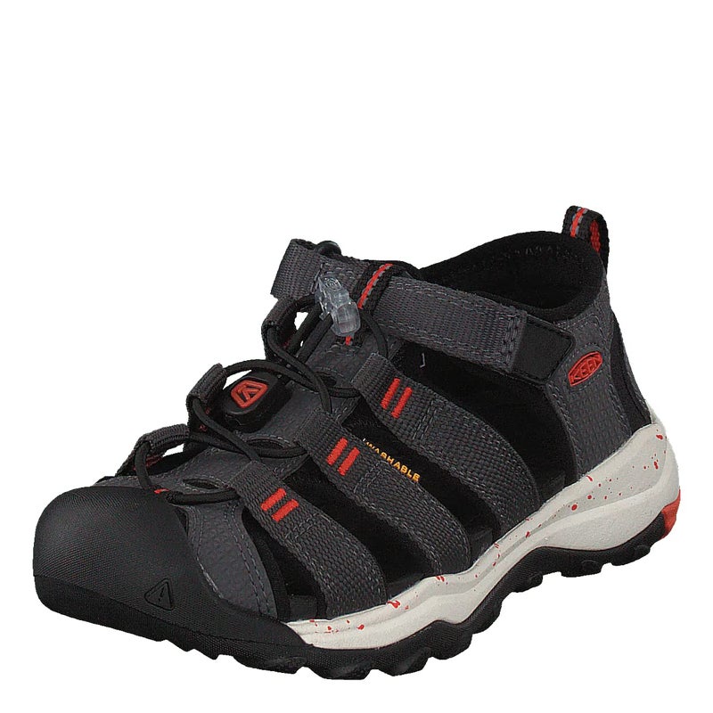 KEEN Newport Neo H2 Closed Toe Water Sandals, Magnet/Spicy Orange, 4 US Unisex Big Kid - Image 3