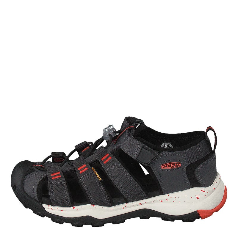 KEEN Newport Neo H2 Closed Toe Water Sandals, Magnet/Spicy Orange, 4 US Unisex Big Kid - Image 1