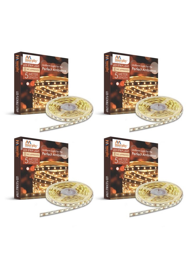 Murphy 25W LED Strip 2835 Cove Light 5 Metre (Natural White, Pack of 4) with Driver - Image 1