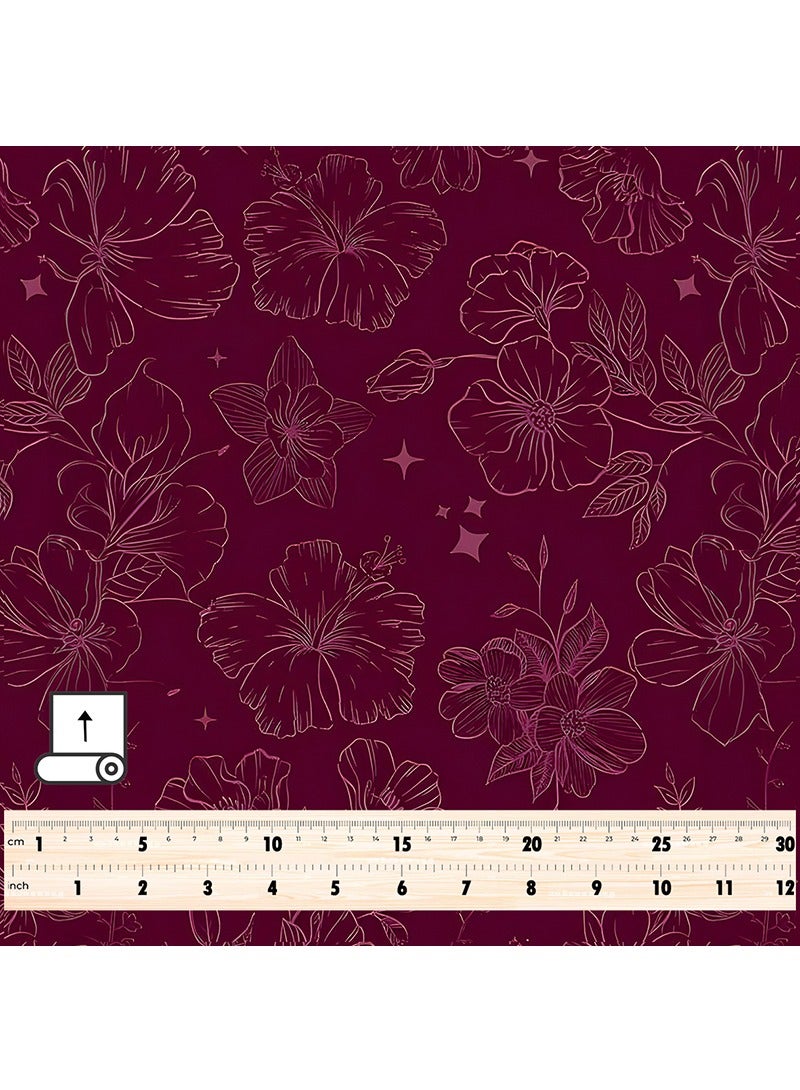 فيلاتو Ø¬Ù„Ø§Ø¨ÙŠØ© Ù…Ø®ÙˆÙŠØ± Ø¨ØªØµÙ…ÙŠÙ… Ø²Ù‡ÙˆØ± Ø¹Ù†Ø§Ø¨ÙŠ Ù…Ù† Ù‚Ù…Ø§Ø´ Ø­Ø±ÙŠØ± Ø§Ù„Ù„ÙŠÙ„ Ø¹Ø±Ø§Ù…Ù†ÙŠ Ø¨Ø§Ù„ÙŠØ§Ø±Ø¯Ø©ØŒ Ø¹Ø±Ø¶ 58 Ø¨ÙˆØµØ© - Image 4