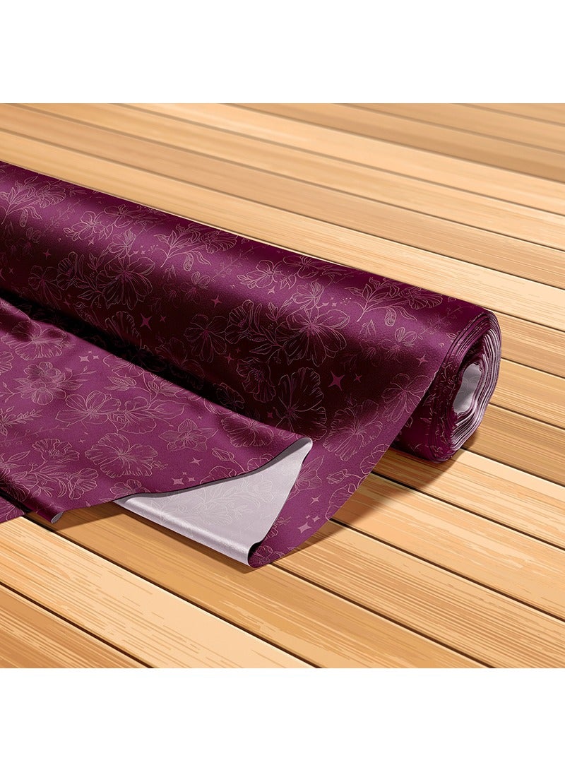 فيلاتو Ø¬Ù„Ø§Ø¨ÙŠØ© Ù…Ø®ÙˆÙŠØ± Ø¨ØªØµÙ…ÙŠÙ… Ø²Ù‡ÙˆØ± Ø¹Ù†Ø§Ø¨ÙŠ Ù…Ù† Ù‚Ù…Ø§Ø´ Ø­Ø±ÙŠØ± Ø§Ù„Ù„ÙŠÙ„ Ø¹Ø±Ø§Ù…Ù†ÙŠ Ø¨Ø§Ù„ÙŠØ§Ø±Ø¯Ø©ØŒ Ø¹Ø±Ø¶ 58 Ø¨ÙˆØµØ© - Image 5