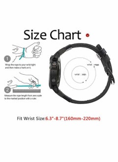 Y&D Watch Band for Fenix 5 6, 22mm Nylon Genuine Leather Woven Wristband, Fast and Easy Fit Military Wristband Compatible Garmin 5/5 Plus 6 Quatix Forerunner 935 945（Black）  - Image 4