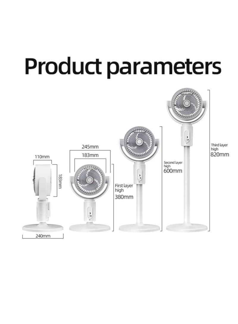 Standing Fan, Stand Fan for Bedroom,180°+90° Oscillating Standing Fan, 5-Speed DC Motor Quiet Pedestal Fan with Remote & Timer | Energy-Saving Air Circulator for Home, Bedroom & Office（F1）  - Image 2