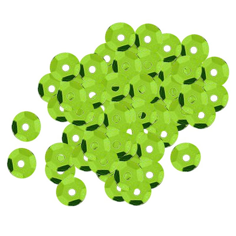 1000pcs 6mm DIY Round Sequins Paillettes Sewing Wedding Craft Clothes Shoes Bag Sparkling Accessory (Green) - Image 1