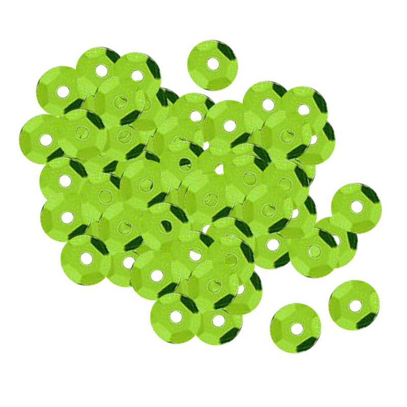 1000pcs 6mm DIY Round Sequins Paillettes Sewing Wedding Craft Clothes Shoes Bag Sparkling Accessory (Green) - Image 2