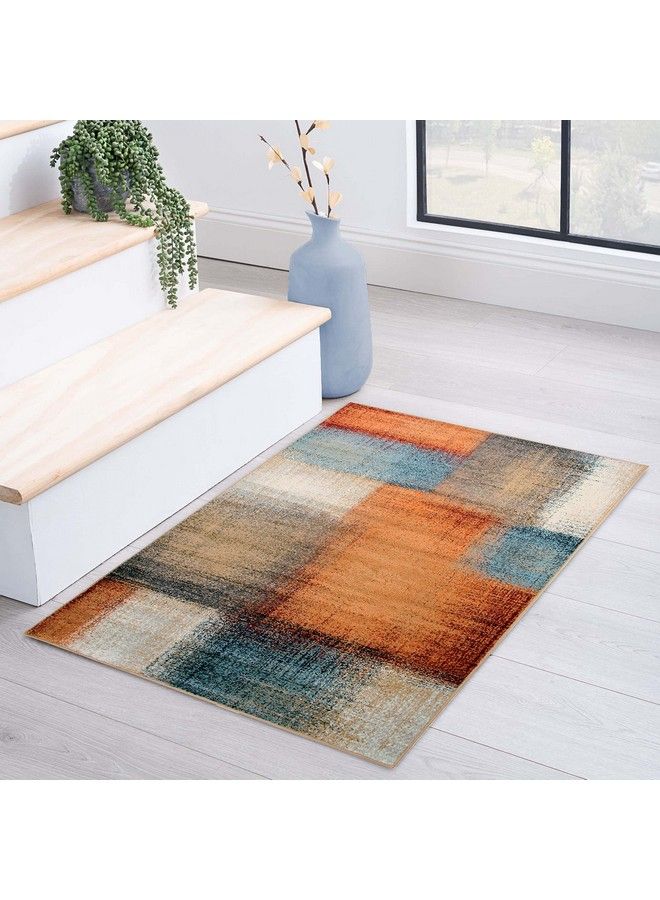 Superior Indoor Area Rug Jute Backed Rugs For Vintage Floral Floor Decor Artistic Throw For Office Living Room Dining Kitchen Bedroom Entryway Navan Collection Camel 2' X 3' - Image 1