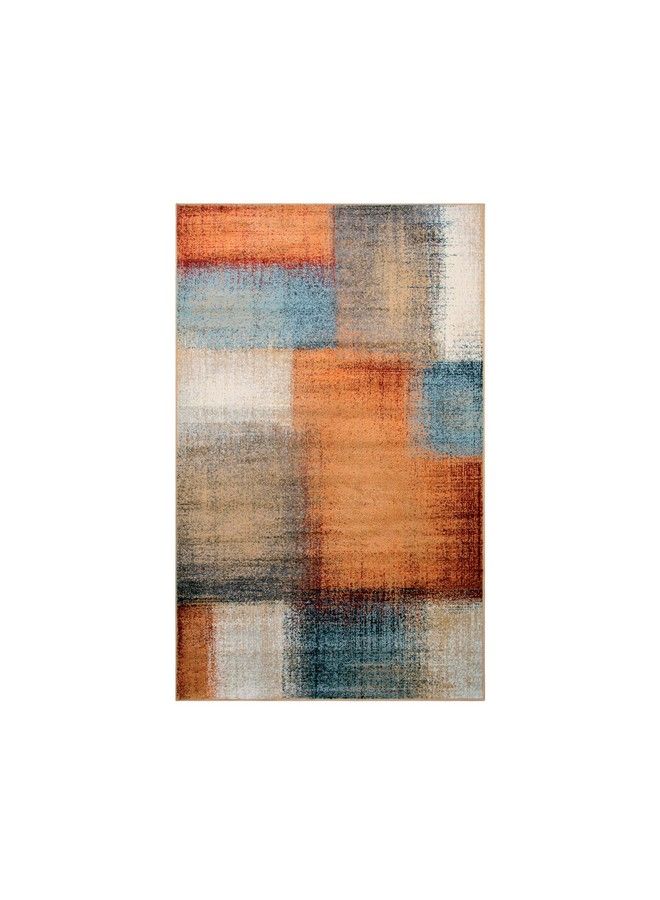 Superior Indoor Area Rug Jute Backed Rugs For Vintage Floral Floor Decor Artistic Throw For Office Living Room Dining Kitchen Bedroom Entryway Navan Collection Camel 2' X 3' - Image 3