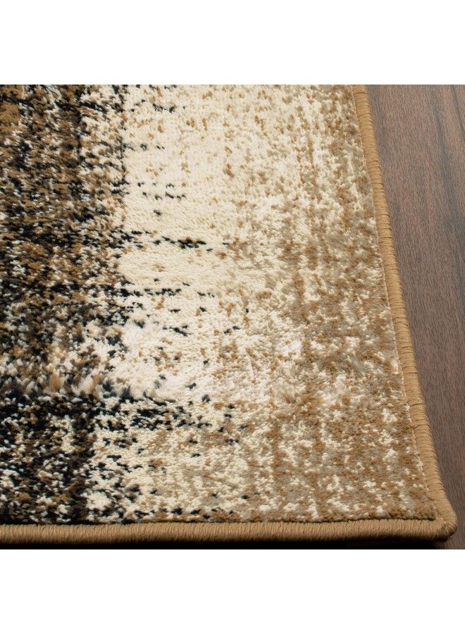 Superior Indoor Area Rug Jute Backed Rugs For Vintage Floral Floor Decor Artistic Throw For Office Living Room Dining Kitchen Bedroom Entryway Navan Collection Camel 2' X 3' - Image 5