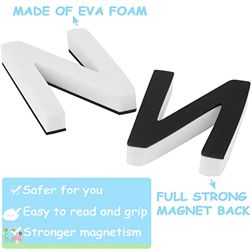 Lzttyee Decorative Magnetic EVA Alphabet Letters for Refrigerator/White Board (117pcs Letters White) - Image 3