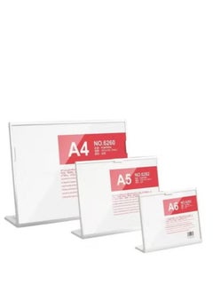Eckek Eckek   ABS Plastic Sign Holder，Menu Displays L Shape Sign Stand  - Image 2