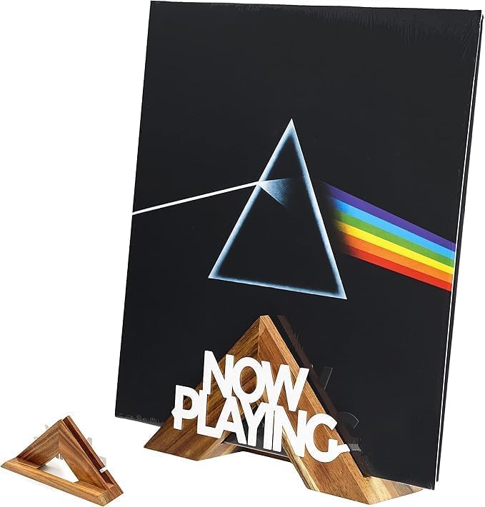 Tapeera Tabletop Now Playing Vinyl Record Stand  Wooden Vinyl Record Holder  LP Shelf  NoTool Assembly