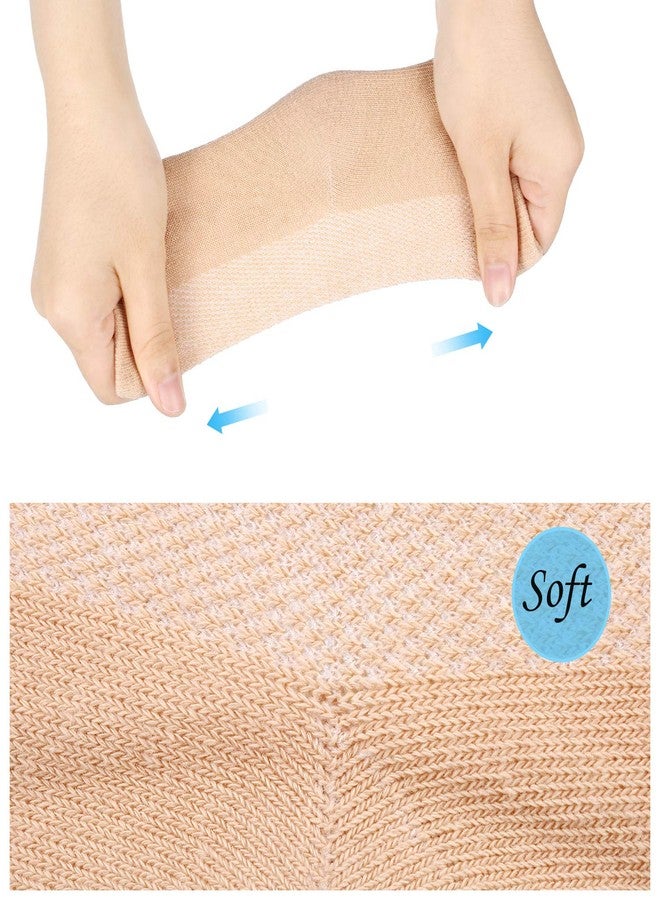 بيميمو جوارب بيميمو 4 أزواج من الجوارب المرطبة ذات الكعب الجل الناعم، جوارب مفتوحة الأصابع تسمح بمرور الهواء، مناسبة للبشرة الجافة والمتشققة، ترطب البشرة ليلاً ونهاراً - Image 3