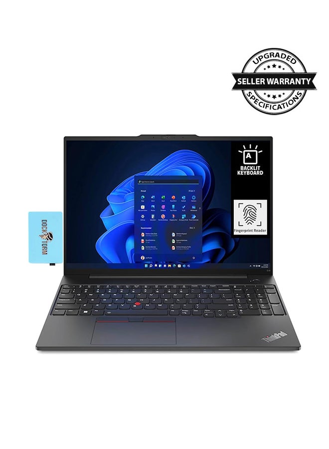 Lenovo ThinkPad E16 Business (Upgraded Version) Laptop 16.0" IPS FHD+ Display (Intel 13th Gen i5-1335U, 16GB RAM, 512GB SSD, Fingerprint Reader, Thunderbolt 4, FHD Webcam, WiFi 6, Win 11 Pro English Black - Image 2