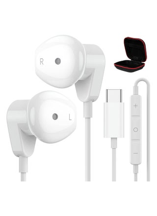 USB C Headphones for iPad Pro 15 Pro, USB Type C Earphones HiFi Stereo USB C Wired Earbuds with Microphone Volume Control for S23 Ultra S22 S21 Note20 A54 A53, Pixel 7 6 6a 5 4, OnePlus 9 - pzsku/ZE5FFE2481FEF3995AE87Z/45/_/1719813342/81320e59-0c6e-41c4-85ee-3bd20b49adb9