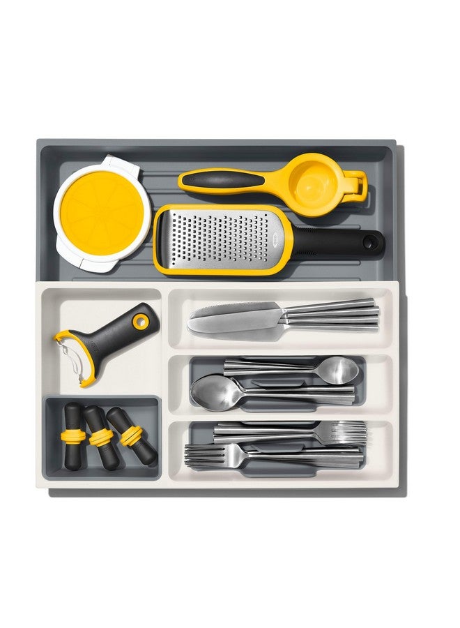 OXO Good Grips Kitchen Drawer, Expandable Utensil Organizer, White - Image 4