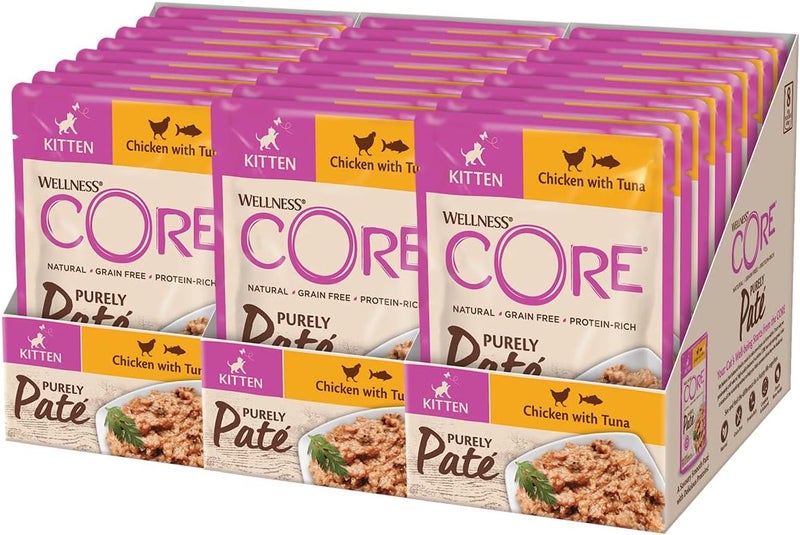 Wellness CORE Purely Pate Pouch Chicken & Tuna for Kittens 85g - Image 1