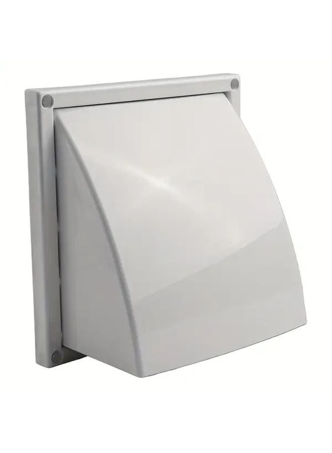 ABS Wall Ventilation Grille With Valve 100mm Air Outlet Duct For Range Hood - Image 1