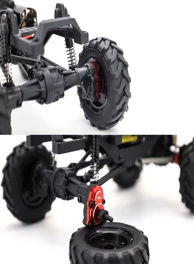 TREAL Alu #7075 Outer Portal Covers(2p) Outer Drive Housings for 1/24 FMS FCX24 Upgrades (Black) - Image 3