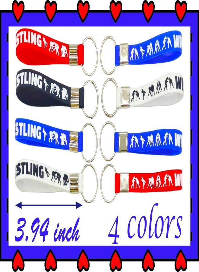 ATSMOICY 24PCS Wrestling Rubber Keychains - Wrestling Match Themed Birthday Grapple game Baby Party Favors Decorations Goodie Bag Favor Stuffer Stretchable Silicone Keychain - Image 3