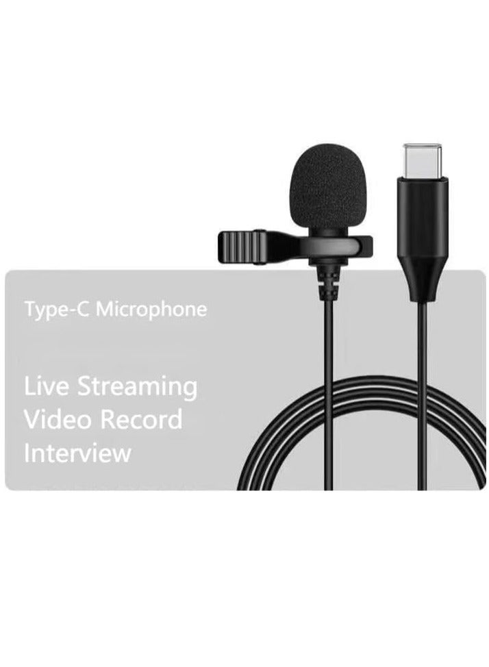 Type-C Lavalier Microphone for Phone, PC, Laptop, Mac, Smartphone - Ideal for Recording, Podcasting, Gaming, Interviews - Image 2