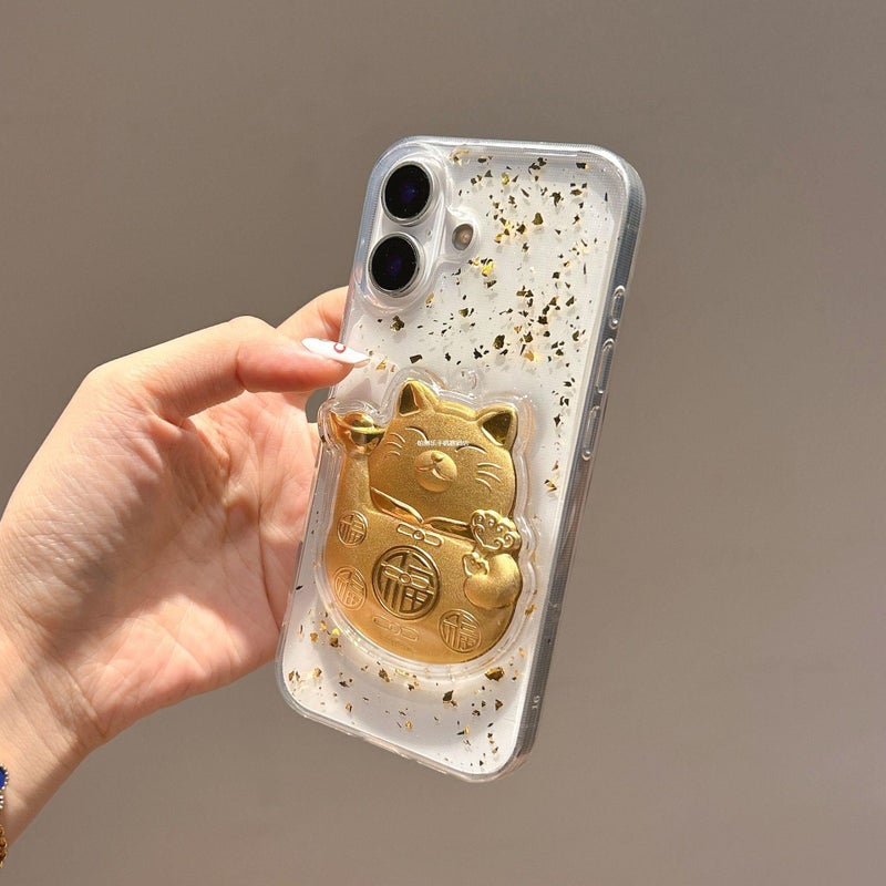 مناسبة لشركة آبل 17 سنة جديدة محظوظة قطة 16 بروماكس حالة الهاتف المحمول Iphone15 مكافحة السقوط 14 قطرات من الغراء 13 مجموعات 12 ناعمة - Image 4