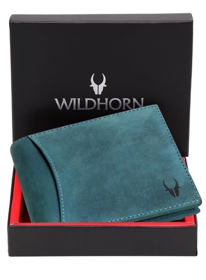 WildHorn Blue Hunter Leather Men's Wallet - Image 1