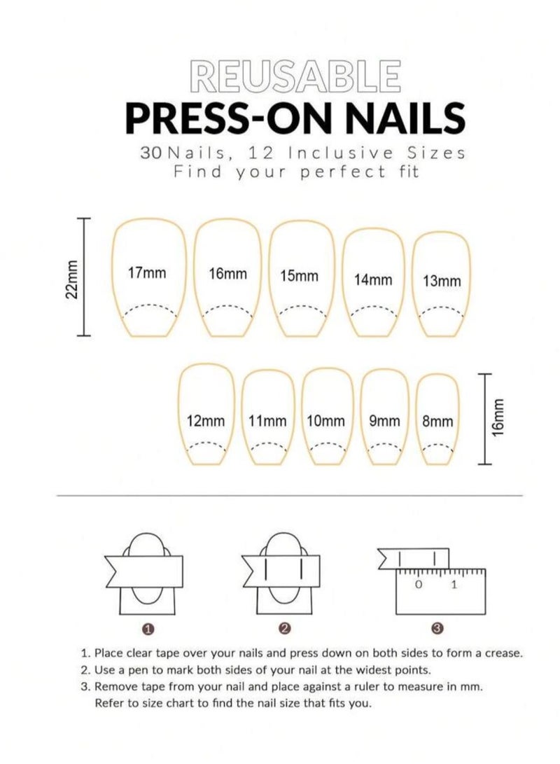 Shein Short Solid Color False Nails Multicolour - 60 PCS - Image 3