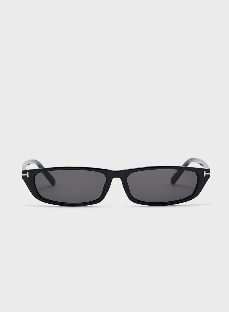 ELLA Slim Rectangular Len Sunglasses  - Image 2