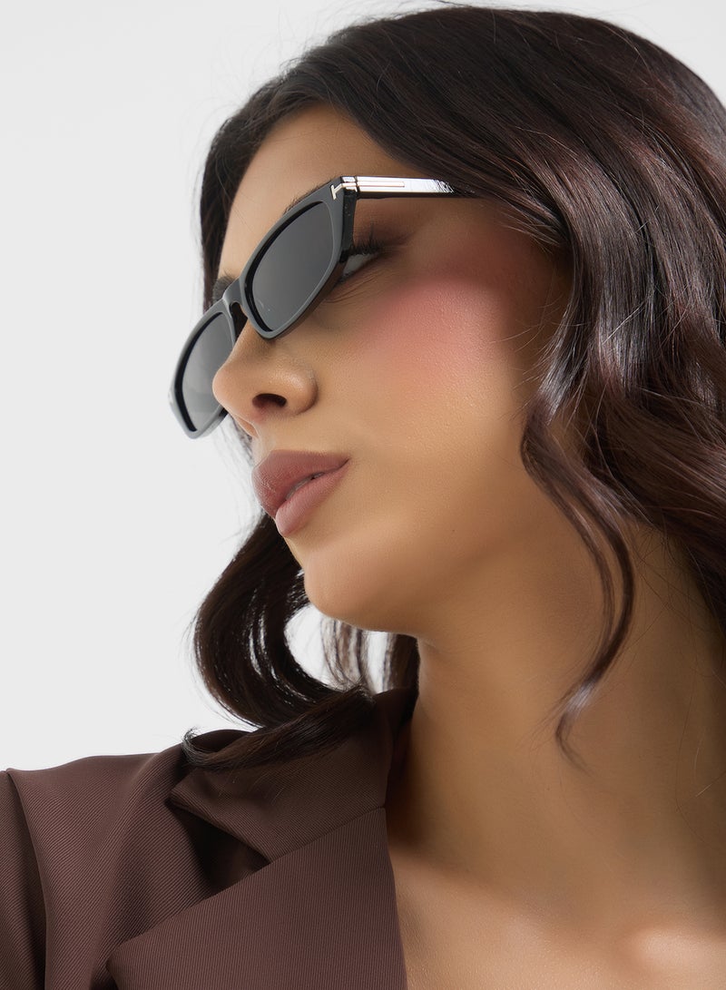 ELLA Slim Rectangular Len Sunglasses  - Image 5