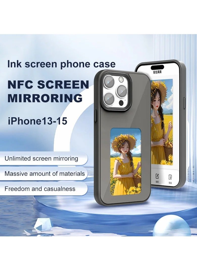 Generic - DIY E-Ink Phone Case with APP-Controlled Customizable Rear Projection – Compatible with iPhone 15 Pro Max - Image 1